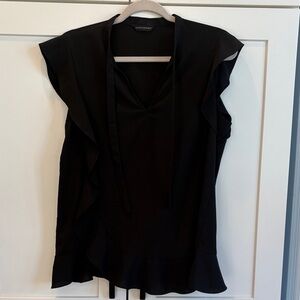 Banana Republic Black Ruffle Blouse